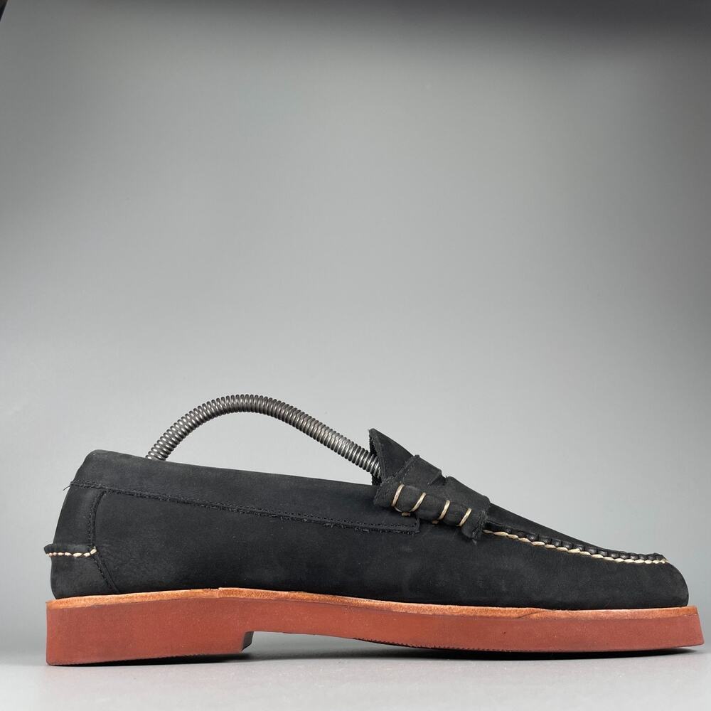 G.H. Bass Weejuns Men's 9 D Gray Suede Slip On Penny Loafers Casual Dress Shoes - Picture 5 of 9